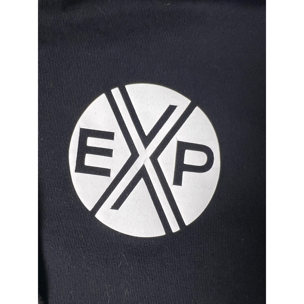 Express Mens Colorblock Short Sleeve Hoodie Black Green White EXP Logo Medium - Picture 4 of 7